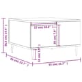 Miniatyrbilde 10 av 11: vidaXL Salongbord sonoma eik 55x55x36,5 cm konstruert tre