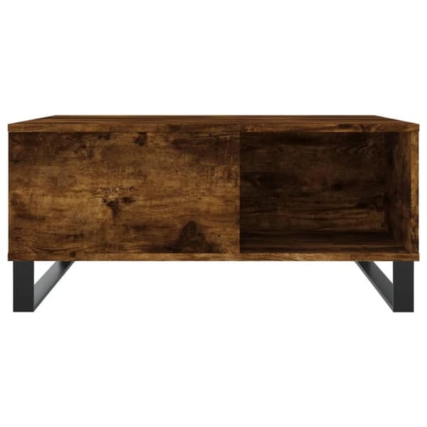 vidaXL sofabord 80x80x36,5 cm konstrueret træ røget egetræsfarve