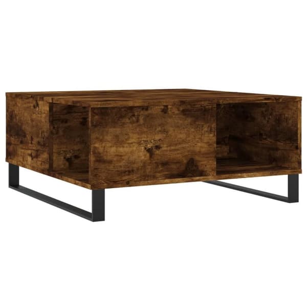 vidaXL sofabord 80x80x36,5 cm konstrueret træ røget egetræsfarve