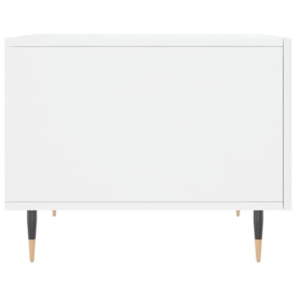 vidaXL Salongbord høyglans hvit 50x50x40 cm konstruert tre