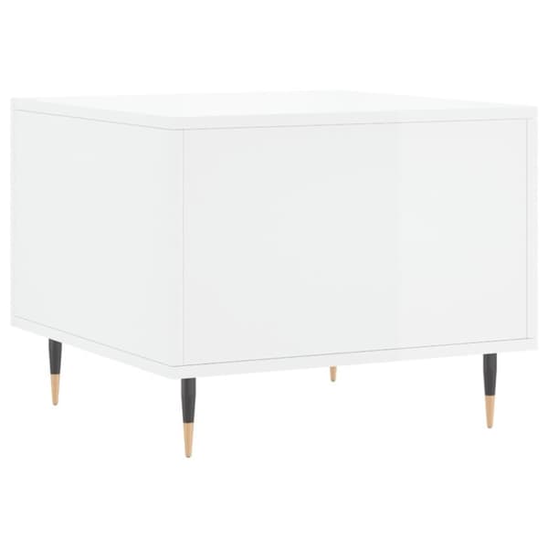vidaXL Salongbord høyglans hvit 50x50x40 cm konstruert tre