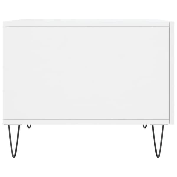 vidaXL Salongbord høyglans hvit 50x50x40 cm konstruert tre