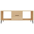 Miniatyrbillede 4 af 10: vidaXL sofabord 102x50x40 cm konstrueret træ sonoma-eg