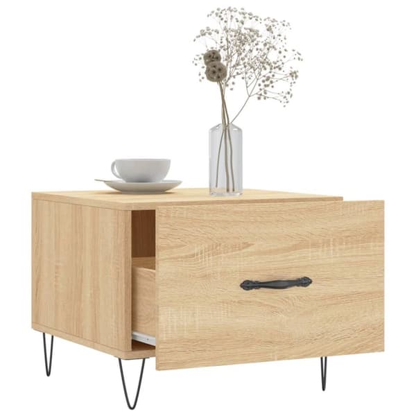 vidaXL sofabord 50x50x40 cm konstrueret træ sonoma egetræsfarve
