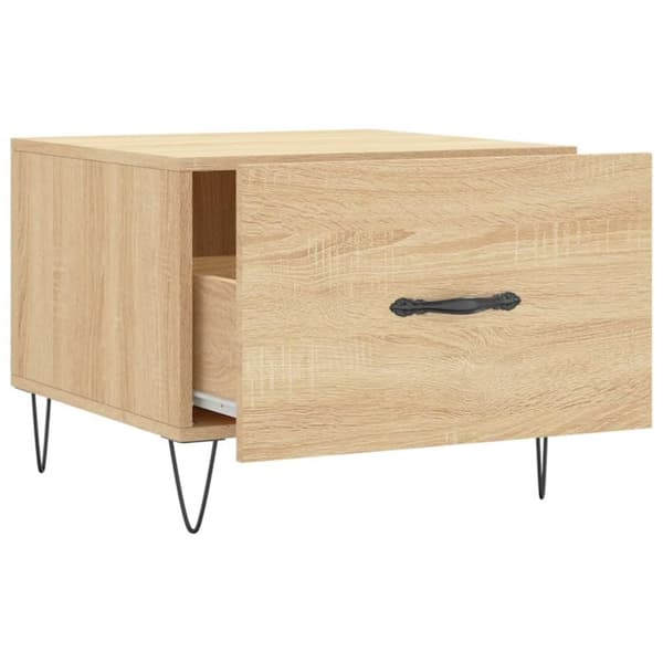 vidaXL sofabord 50x50x40 cm konstrueret træ sonoma egetræsfarve