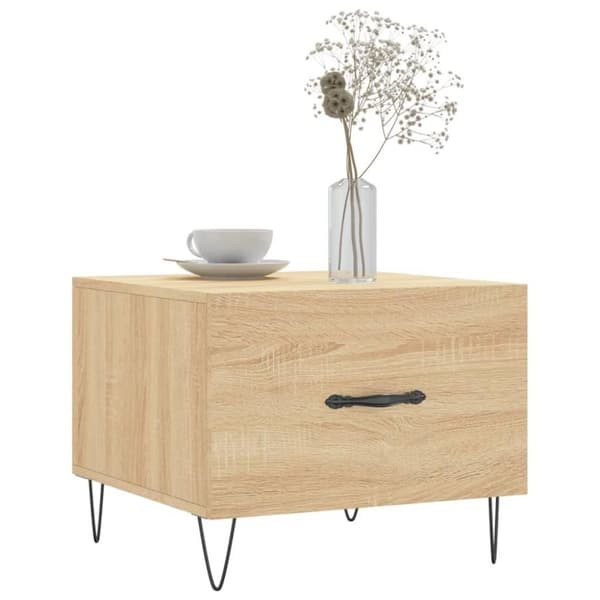vidaXL sofabord 50x50x40 cm konstrueret træ sonoma egetræsfarve