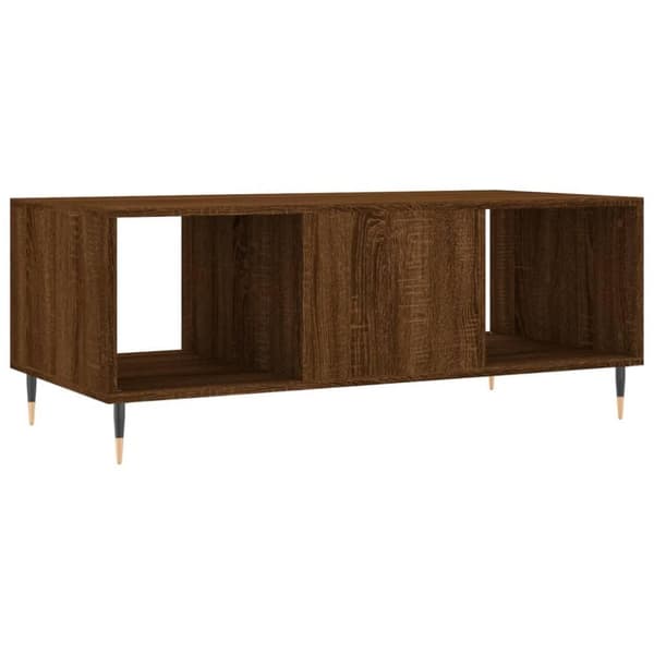vidaXL Soffbord brun ek 102x50x40 cm konstruerat trä