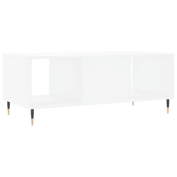 vidaXL Salongbord hvit 102x50x40 cm konstruert tre