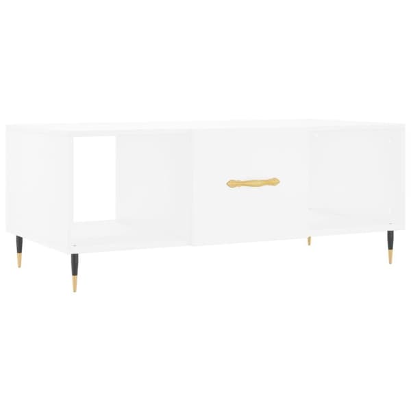 vidaXL Salongbord hvit 102x50x40 cm konstruert tre