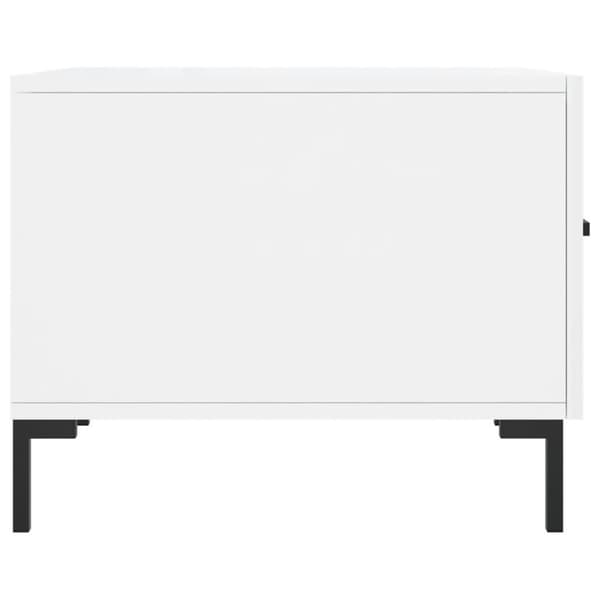 vidaXL sofabord 50x50x40 cm konstrueret træ hvid højglans