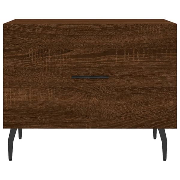 vidaXL sofabord 50x50x40 cm konstrueret træ brun egetræsfarve
