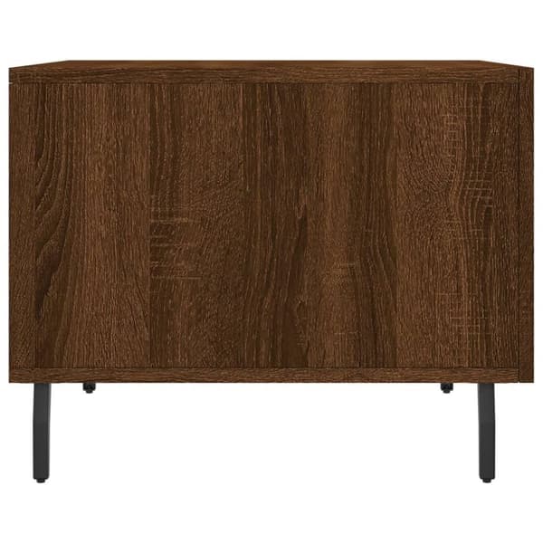 vidaXL sofabord 50x50x40 cm konstrueret træ brun egetræsfarve
