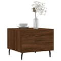 Miniatyrbillede 2 af 11: vidaXL sofabord 50x50x40 cm konstrueret træ brun egetræsfarve