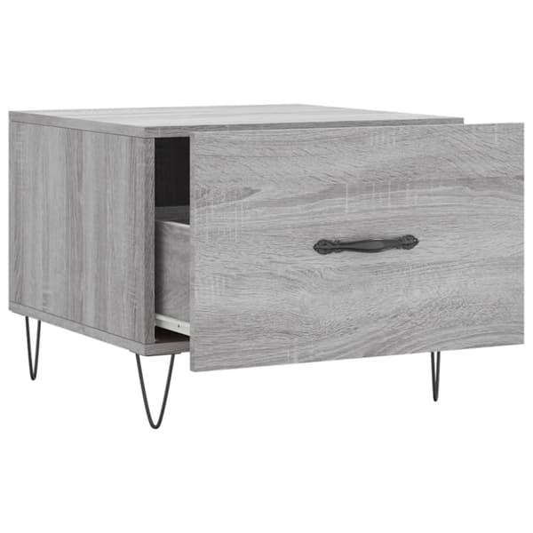 vidaXL sofabord 50x50x40 cm konstrueret træ grå sonoma-eg
