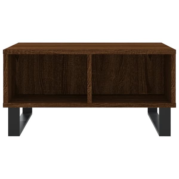 vidaXL sofabord 60x60x30 cm konstrueret træ brun egetræsfarve