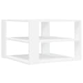 Miniatyrbillede 1 af 9: vidaXL sofabord 59,5x59,5x40 cm konstrueret træ hvid