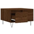 Miniatyrbillede 5 af 11: vidaXL sofabord 55x55x36,5 cm konstrueret træ brun egetræsfarve