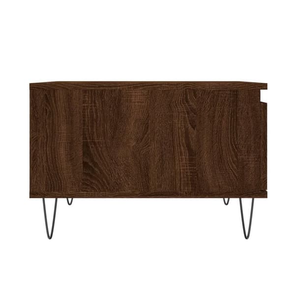 vidaXL sofabord 55x55x36,5 cm konstrueret træ brun egetræsfarve