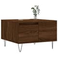 Miniatyrbillede 2 af 11: vidaXL sofabord 55x55x36,5 cm konstrueret træ brun egetræsfarve