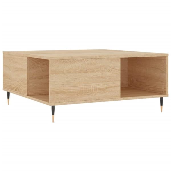 vidaXL Soffbord sonoma-ek 80x80x36,5 cm konstruerat trä