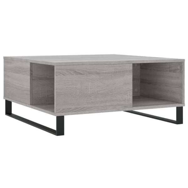 vidaXL sofabord 80x80x36,5 cm konstrueret træ grå sonoma-eg