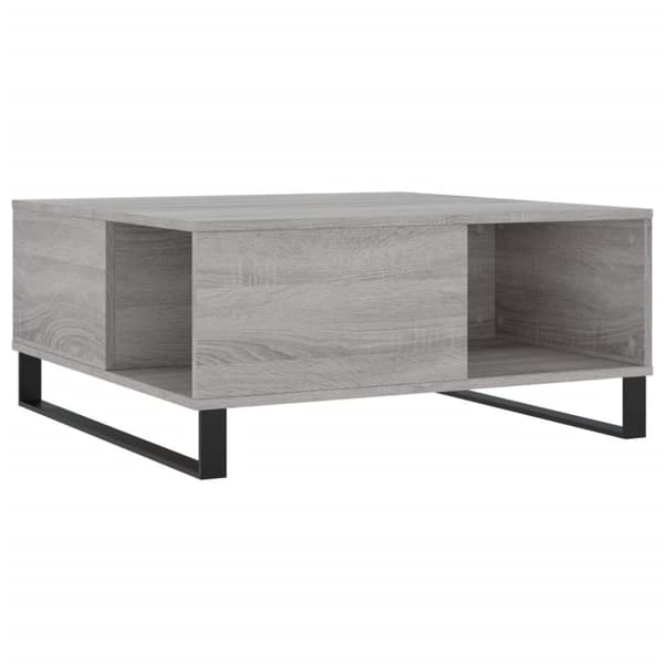vidaXL sofabord 80x80x36,5 cm konstrueret træ grå sonoma-eg