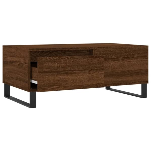 vidaXL Salongbord brun eik 90x50x36,5 cm konstruert tre