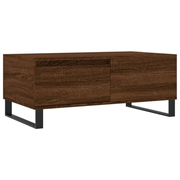 vidaXL sofabord 90x50x36,5 cm konstrueret træ brun egetræsfarve