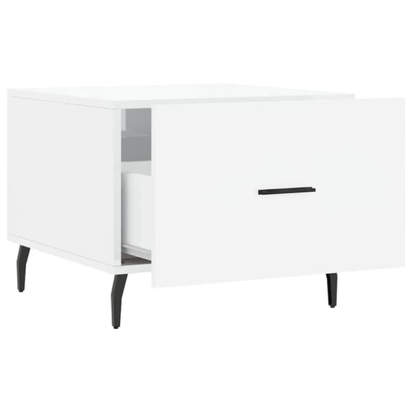 vidaXL sofabord 50x50x40 cm konstrueret træ hvid højglans