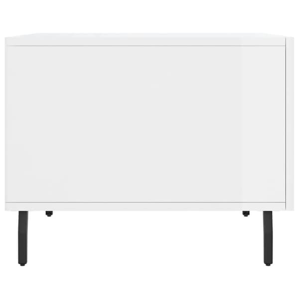vidaXL sofabord 50x50x40 cm konstrueret træ hvid højglans