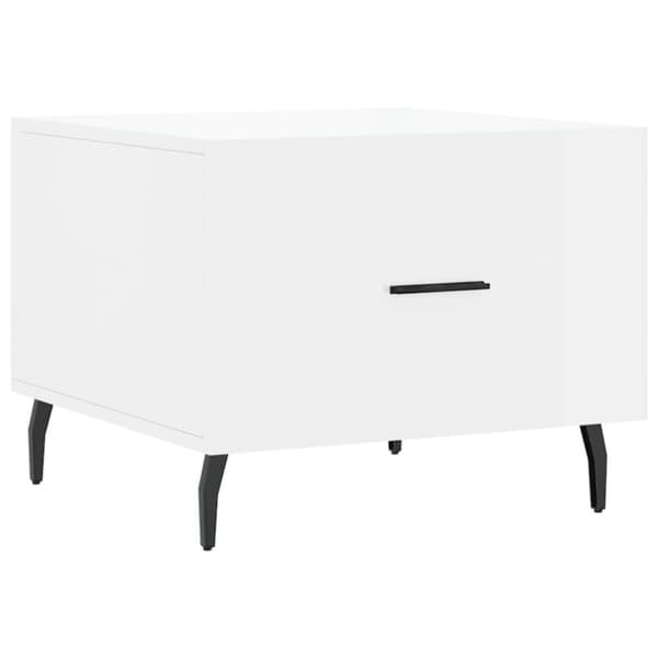 vidaXL sofabord 50x50x40 cm konstrueret træ hvid højglans