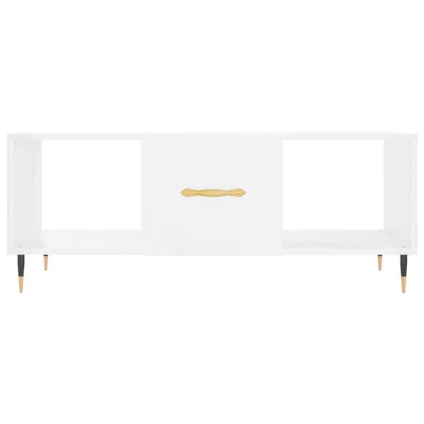 vidaXL sofabord 102x50x40 cm konstrueret træ hvid højglans