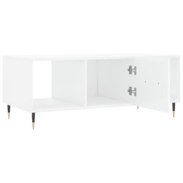 vidaXL sofabord 102x50x40 cm konstrueret træ hvid højglans