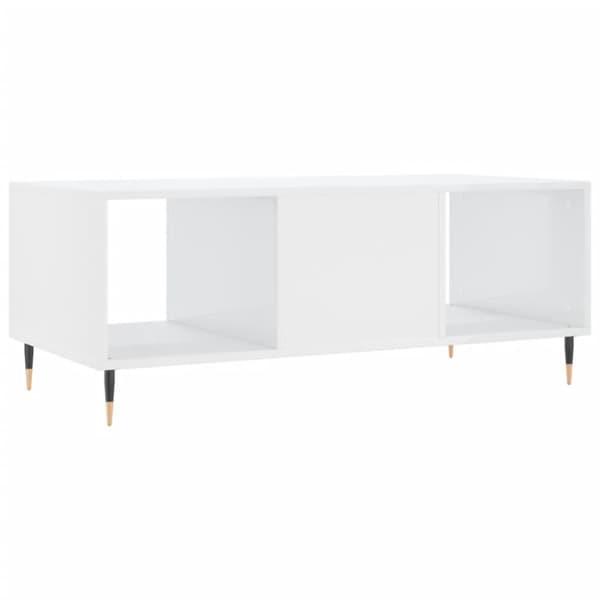 vidaXL sofabord 102x50x40 cm konstrueret træ hvid højglans