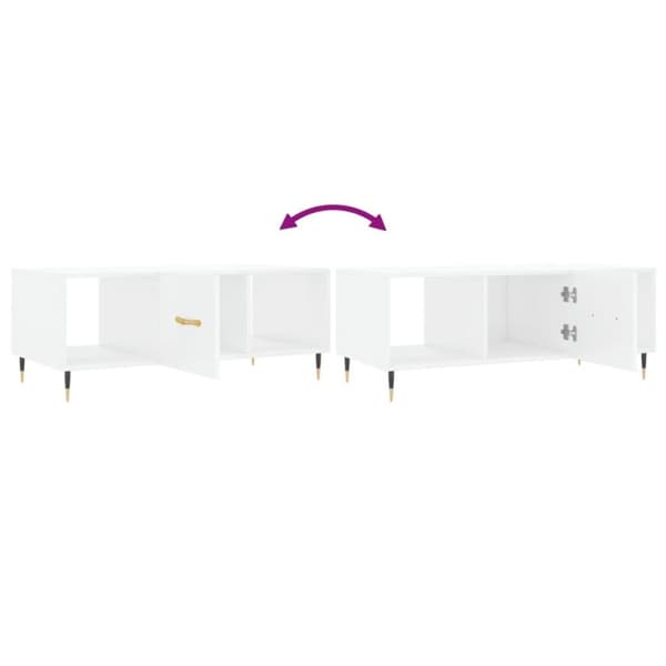 vidaXL sofabord 102x50x40 cm konstrueret træ hvid højglans