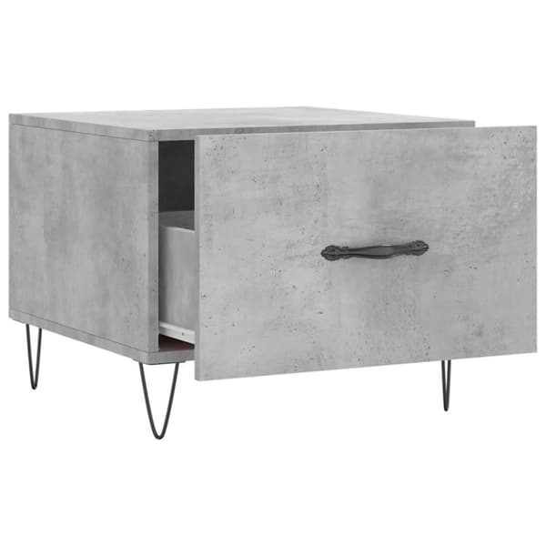 vidaXL Soffbord betonggrå 50x50x40 cm konstruerat trä