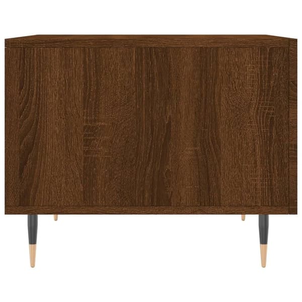 vidaXL sofabord 50x50x40 cm konstrueret træ brun egetræsfarve