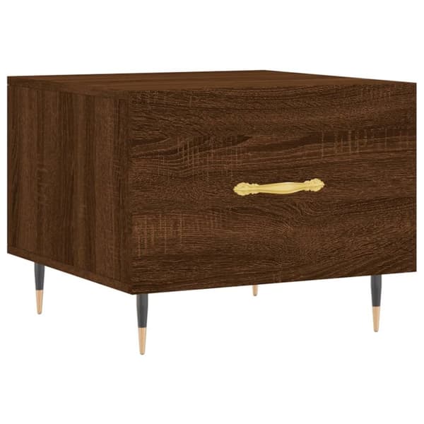 vidaXL Sohvapöytä ruskea tammi 50x50x40 cm tekninen puu