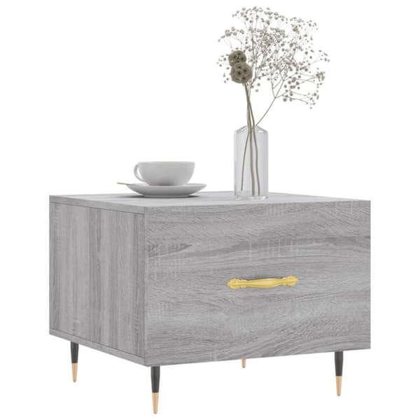 vidaXL Sohvapöytä harmaa Sonoma 50x50x40 cm tekninen puu