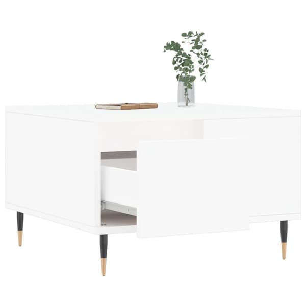 vidaXL Soffbord vit 55x55x36,5 cm konstruerat trä