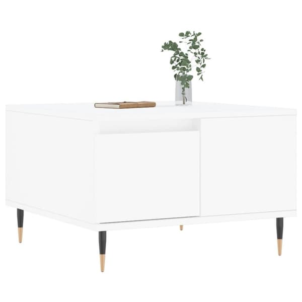 vidaXL Soffbord vit 55x55x36,5 cm konstruerat trä