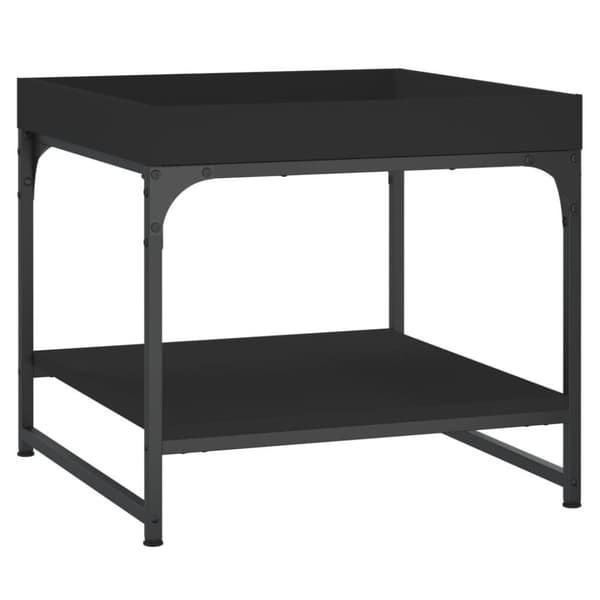 vidaXL Soffbord svart 49,5x49,5x45 cm konstruerat trä