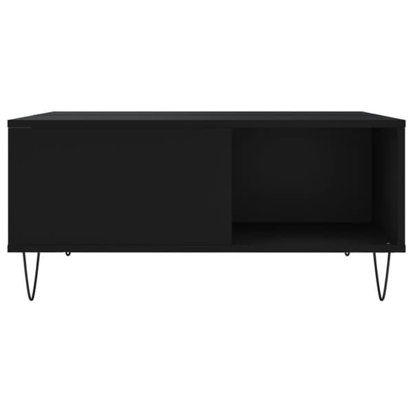 vidaXL sofabord 80x80x36,5 cm konstrueret træ sort