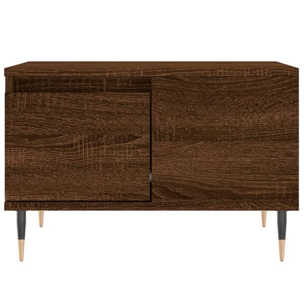 vidaXL sofabord 55x55x36,5 cm konstrueret træ brun egetræsfarve