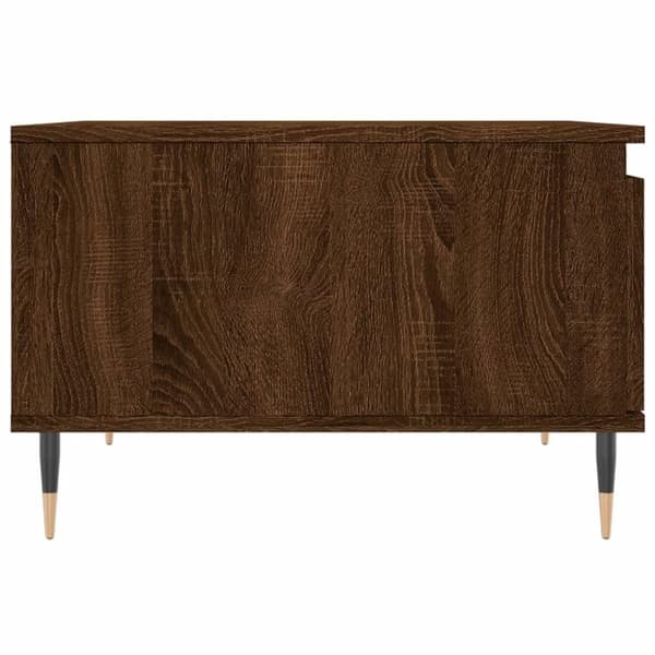 vidaXL sofabord 55x55x36,5 cm konstrueret træ brun egetræsfarve