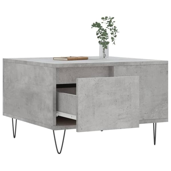 vidaXL Soffbord betonggrå 55x55x36,5 cm konstruerat trä