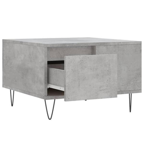 vidaXL Soffbord betonggrå 55x55x36,5 cm konstruerat trä