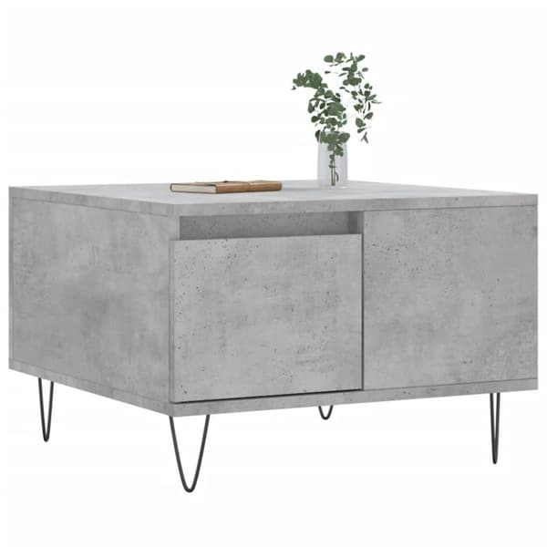 vidaXL Soffbord betonggrå 55x55x36,5 cm konstruerat trä