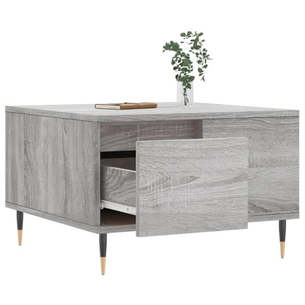 vidaXL sofabord 55x55x36,5 cm konstrueret træ grå sonoma-eg