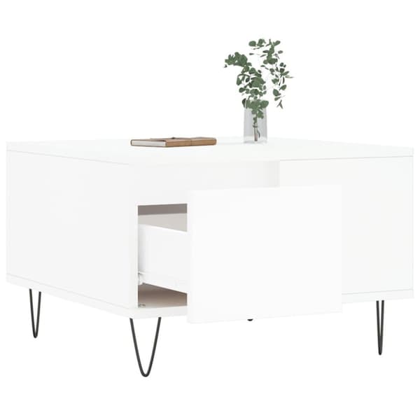vidaXL sofabord 55x55x36,5 cm konstrueret træ hvid